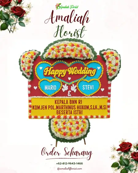 Papan Bunga Pernikahan Asotipo